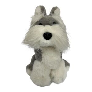 Russ Caress Soft Pets Schnaps Schnauzer Dog Plush 8”